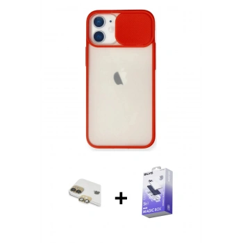 MARSİLYAN™- iPhone 11 Kılıf Vadi Çizgi - Siyah Bilvis 5in1 5D Magic Hayalet Cam Ekran Koruyucu + Pers Alüminyum Kamera Lens - GD