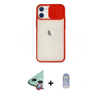 MARSİLYAN™- iPhone 11 Kılıf Vadi Çizgi - Siyah Joko Magic 5D Cam + Raze Metal Kamera Lens - KI