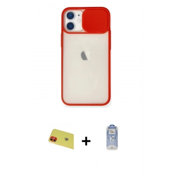 MARSİLYAN™- iPhone 11 Kılıf Vadi Çizgi - Siyah Joko Magic 5D Cam + Rainbow Kamera Lens Koruma Cam - KI