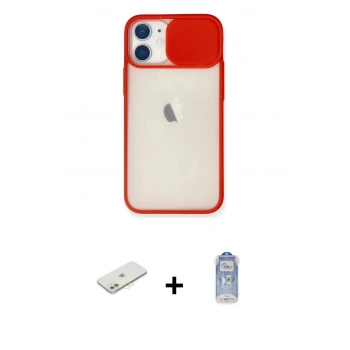 MARSİLYAN™- iPhone 11 Kılıf Vadi Çizgi - Siyah Joko Magic 5D Cam + Renkli Kamera Lens Koruma Cam - TU