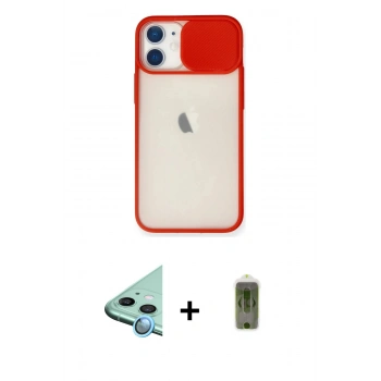 MARSİLYAN™- iPhone 11 Kılıf Vadi Çizgi - Siyah Joko Magic 5D Hayalet Cam + Raze Metal Kamera Lens - MI