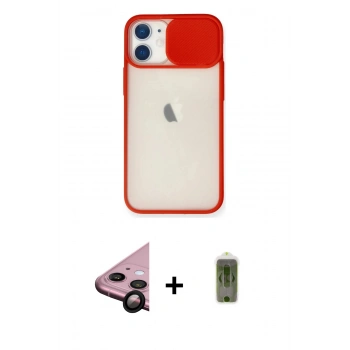 MARSİLYAN™- iPhone 11 Kılıf Vadi Çizgi - Siyah Joko Magic 5D Hayalet Cam + Raze Metal Kamera Lens - SH