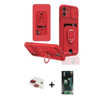 MARSİLYAN™- iPhone 11 Kılıf Vadi Form Prime - Şeffaf 360 Full Body Arka Koruyucu + Pers Alüminyum Kamera Lens - KI