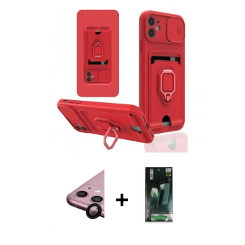 MARSİLYAN™- iPhone 11 Kılıf Vadi Form Prime - Şeffaf 360 Full Body Arka Koruyucu + Raze Metal Kamera Lens - SH