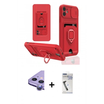 MARSİLYAN™- iPhone 11 Kılıf Vadi Form Prime - Şeffaf Uv Polymer Nano Ekran Koruyucu + Raze Metal Kamera Lens - MR