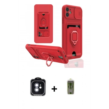 MARSİLYAN™- iPhone 11 Kılıf Vadi Form Prime - Siyah Joko Magic 5D Hayalet Cam + PVD Metal Kamera Lens - MI