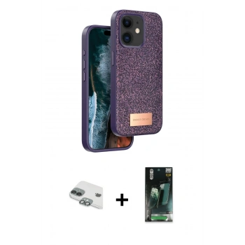 MARSİLYAN™- iPhone 11 Kılıf Vadi Klasik Serisi - Şeffaf 360 Full Body Arka Koruyucu + Pers Alüminyum Kamera Lens - YL