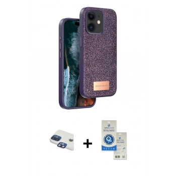 MARSİLYAN™- iPhone 11 Kılıf Vadi Klasik Serisi - Şeffaf Royal Nano Ekran Koruyucu + Pers Alüminyum Kamera Lens - LT