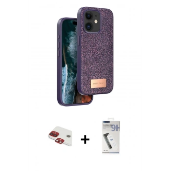 MARSİLYAN™- iPhone 11 Kılıf Vadi Klasik Serisi - Şeffaf Uv Polymer Nano Ekran Koruyucu + Pers Alüminyum Kamera Lens - KI