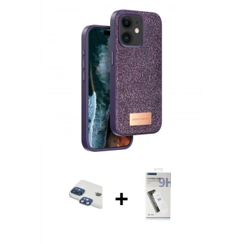 MARSİLYAN™- iPhone 11 Kılıf Vadi Klasik Serisi - Şeffaf Uv Polymer Nano Ekran Koruyucu + Pers Alüminyum Kamera Lens - LT