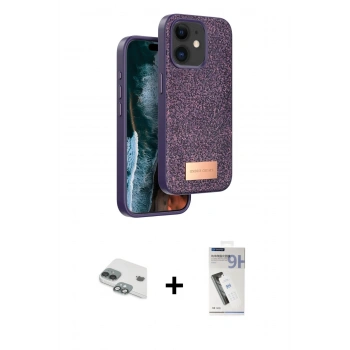 MARSİLYAN™- iPhone 11 Kılıf Vadi Klasik Serisi - Şeffaf Uv Polymer Nano Ekran Koruyucu + Pers Alüminyum Kamera Lens - YL