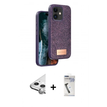 MARSİLYAN™- iPhone 11 Kılıf Vadi Klasik Serisi - Şeffaf Uv Polymer Nano Ekran Koruyucu + Raze Metal Kamera Lens - GS