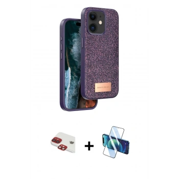 MARSİLYAN™- iPhone 11 Kılıf Vadi Klasik Serisi - Siyah 3D Antistatik Seramik Nano Ekran Koruyucu + Pers Alüminyum Kamera Lens - KI