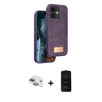 MARSİLYAN™- iPhone 11 Kılıf Vadi Klasik Serisi - Siyah 6D Antistatik Mat Seramik Hayalet Nano Ekran Koruyucu + Pers Alüminyum Kamera Lens - YL