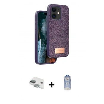 MARSİLYAN™- iPhone 11 Kılıf Vadi Klasik Serisi - Siyah Joko Magic 5D Cam + Pers Alüminyum Kamera Lens - YL
