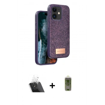 MARSİLYAN™- iPhone 11 Kılıf Vadi Klasik Serisi - Siyah Joko Magic 5D Hayalet Cam + Kamera Lens Koruma Cam - SF