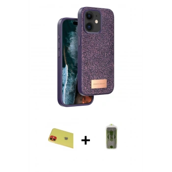 MARSİLYAN™- iPhone 11 Kılıf Vadi Klasik Serisi - Siyah Joko Magic 5D Hayalet Cam + Rainbow Kamera Lens Koruma Cam - KI
