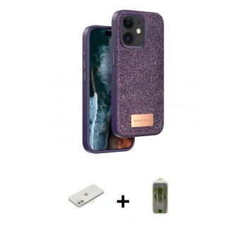 MARSİLYAN™- iPhone 11 Kılıf Vadi Klasik Serisi - Siyah Joko Magic 5D Hayalet Cam + Renkli Kamera Lens Koruma Cam - TU