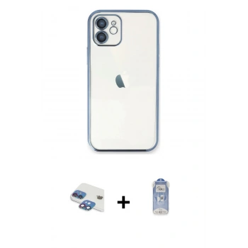 MARSİLYAN™- iPhone 11 Kılıf Vadi Minimal - Siyah Joko Magic 5D Cam + Pers Alüminyum Kamera Lens - GI
