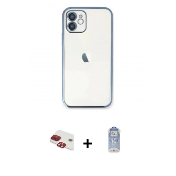 MARSİLYAN™- iPhone 11 Kılıf Vadi Minimal - Siyah Joko Magic 5D Cam + Pers Alüminyum Kamera Lens - KI