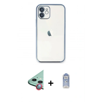 MARSİLYAN™- iPhone 11 Kılıf Vadi Minimal - Siyah Joko Magic 5D Cam + Raze Metal Kamera Lens - KI
