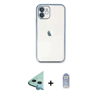MARSİLYAN™- iPhone 11 Kılıf Vadi Minimal - Siyah Joko Magic 5D Cam + Raze Metal Kamera Lens - MI