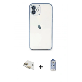 MARSİLYAN™- iPhone 11 Kılıf Vadi Minimal - Siyah Joko Magic 5D Cam + Pers Alüminyum Kamera Lens - GD
