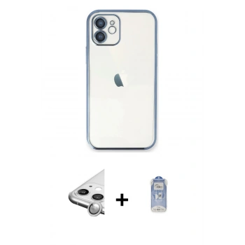 MARSİLYAN™- iPhone 11 Kılıf Vadi Minimal - Siyah Joko Magic 5D Cam + Raze Metal Kamera Lens - GS