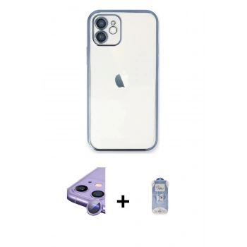 MARSİLYAN™- iPhone 11 Kılıf Vadi Minimal - Siyah Joko Magic 5D Cam + Raze Metal Kamera Lens - MR
