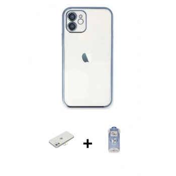 MARSİLYAN™- iPhone 11 Kılıf Vadi Minimal - Siyah Joko Magic 5D Cam + Renkli Kamera Lens Koruma Cam - SI
