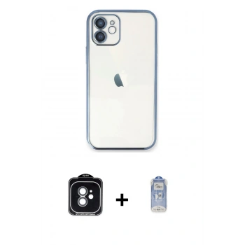 MARSİLYAN™- iPhone 11 Kılıf Vadi Minimal - Siyah Joko Magic 5D Cam + PVD Metal Kamera Lens - YL