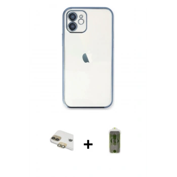 MARSİLYAN™- iPhone 11 Kılıf Vadi Minimal - Siyah Joko Magic 5D Hayalet Cam + Pers Alüminyum Kamera Lens - GD