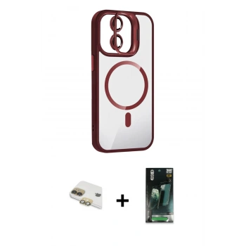 MARSİLYAN™- iPhone 11 Kılıf Yadigar Asil Koleksiyonu - Siyah 360 Mat Full Body Arka Koruyucu + Pers Alüminyum Kamera Lens - GD