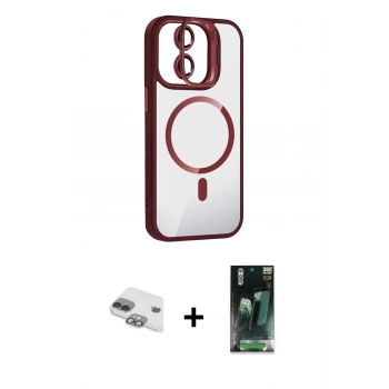 MARSİLYAN™- iPhone 11 Kılıf Yadigar Asil Koleksiyonu - Siyah 360 Mat Full Body Arka Koruyucu + Pers Alüminyum Kamera Lens - YL