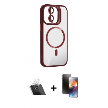 MARSİLYAN™- iPhone 11 Kılıf Yadigar Asil Koleksiyonu - Siyah 3D Antistatik Mat Seramik Nano Ekran Koruyucu + Kamera Lens Koruma Cam - SF