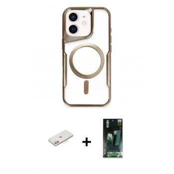 MARSİLYAN™- iPhone 11 Kılıf Yadigar Klasik Özel Seri - Şeffaf 360 Full Body Arka Koruyucu + Renkli Kamera Lens Koruma Cam - PE