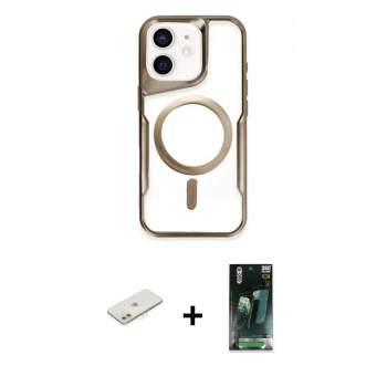 MARSİLYAN™- iPhone 11 Kılıf Yadigar Klasik Özel Seri - Şeffaf 360 Full Body Arka Koruyucu + Renkli Kamera Lens Koruma Cam - TU