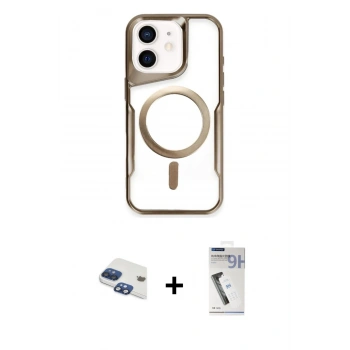 MARSİLYAN™- iPhone 11 Kılıf Yadigar Klasik Özel Seri - Şeffaf Uv Polymer Nano Ekran Koruyucu + Pers Alüminyum Kamera Lens - LT