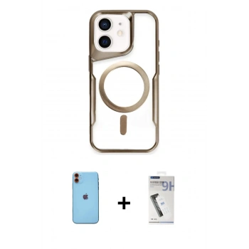 MARSİLYAN™- iPhone 11 Kılıf Yadigar Klasik Özel Seri - Şeffaf Uv Polymer Nano Ekran Koruyucu + Neon Fosforlu Kamera Lens - TU