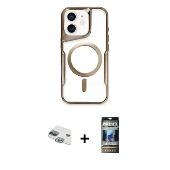 MARSİLYAN™- iPhone 11 Kılıf Yadigar Klasik Özel Seri - Siyah 34D Hayalet Izgaralı Cam + Pers Alüminyum Kamera Lens - YL