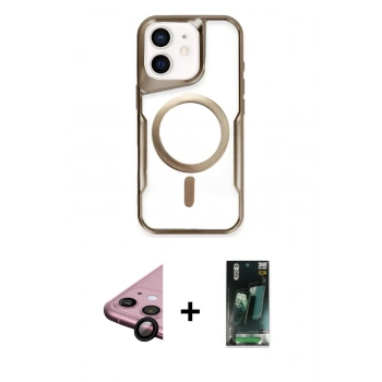MARSİLYAN™- iPhone 11 Kılıf Yadigar Klasik Özel Seri - Siyah 360 Mat Full Body Arka Koruyucu + Raze Metal Kamera Lens - SH
