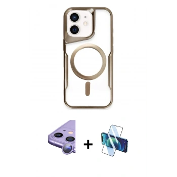 MARSİLYAN™- iPhone 11 Kılıf Yadigar Klasik Özel Seri - Siyah 3D Antistatik Cam Ekran Koruyucu + Raze Metal Kamera Lens - MR