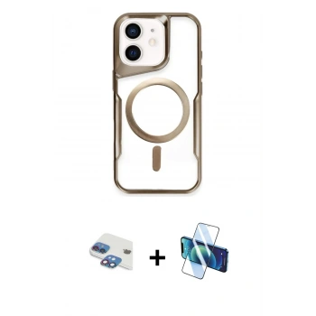 MARSİLYAN™- iPhone 11 Kılıf Yadigar Klasik Özel Seri - Siyah 3D Antistatik Cam Ekran Koruyucu + Pers Alüminyum Kamera Lens - GI