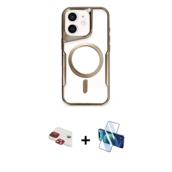 MARSİLYAN™- iPhone 11 Kılıf Yadigar Klasik Özel Seri - Siyah 3D Antistatik Cam Ekran Koruyucu + Pers Alüminyum Kamera Lens - KI