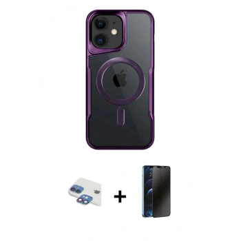 MARSİLYAN™- iPhone 11 Kılıf Yadigar Klasik Özel Seri - Siyah 3D Antistatik Hayalet Cam Ekran Koruyucu + Pers Alüminyum Kamera Lens - GI