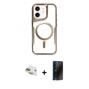 MARSİLYAN™- iPhone 11 Kılıf Yadigar Klasik Özel Seri - Siyah 3D Antistatik Hayalet Cam Ekran Koruyucu + Pers Alüminyum Kamera Lens - GD