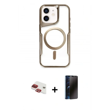 MARSİLYAN™- iPhone 11 Kılıf Yadigar Klasik Özel Seri - Siyah 3D Antistatik Hayalet Cam Ekran Koruyucu + Pers Alüminyum Kamera Lens - KI