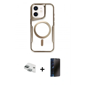 MARSİLYAN™- iPhone 11 Kılıf Yadigar Klasik Özel Seri - Siyah 3D Antistatik Hayalet Cam Ekran Koruyucu + Pers Alüminyum Kamera Lens - YL