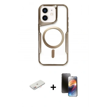 MARSİLYAN™- iPhone 11 Kılıf Yadigar Klasik Özel Seri - Siyah 3D Antistatik Mat Seramik Nano Ekran Koruyucu + Renkli Kamera Lens Koruma Cam - PE