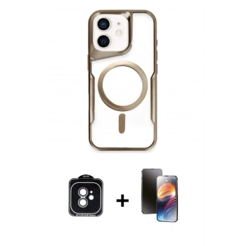 MARSİLYAN™- iPhone 11 Kılıf Yadigar Klasik Özel Seri - Siyah 3D Antistatik Mat Seramik Nano Ekran Koruyucu + PVD Metal Kamera Lens - YL
